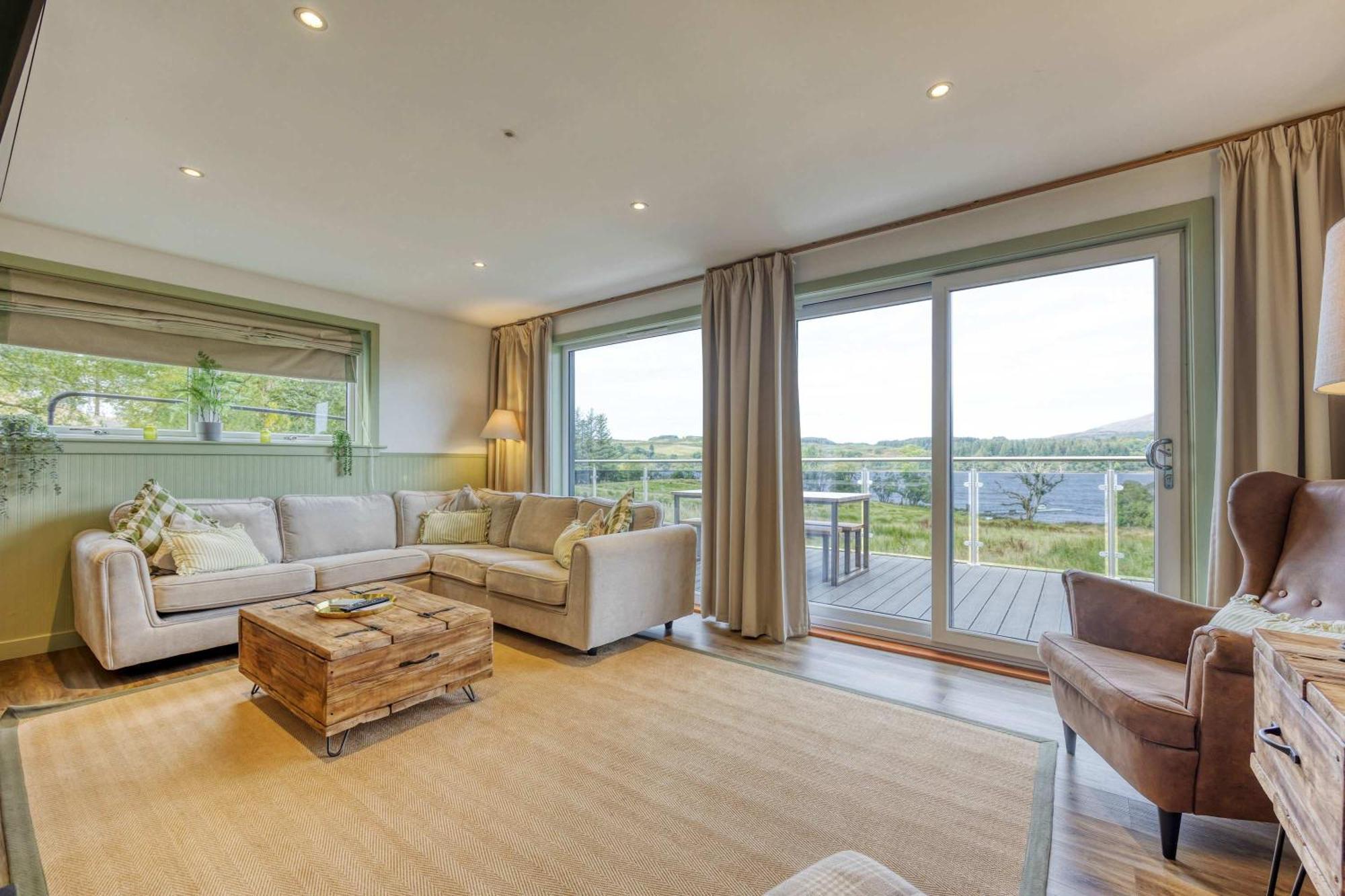 New Build Lodge With Stunning Views Of Loch Awe Hayfield  Exterior foto